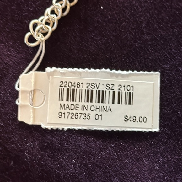 J.Jill Semi-Precious Stone and Silver Tone Chain Necklace Adjustable NWT - Picture 6 of 8